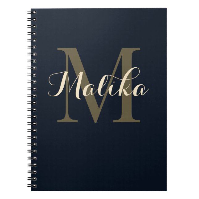 Cahier à reliure spirale personnalisé avec monogra (Devant)