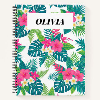 Cahier à reliure spirale personnalisé avec motif d