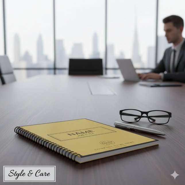 Cahier à reliure spirale personnalisé avec nom et  (Custom Spiral Notebook with Name & Business Logo)