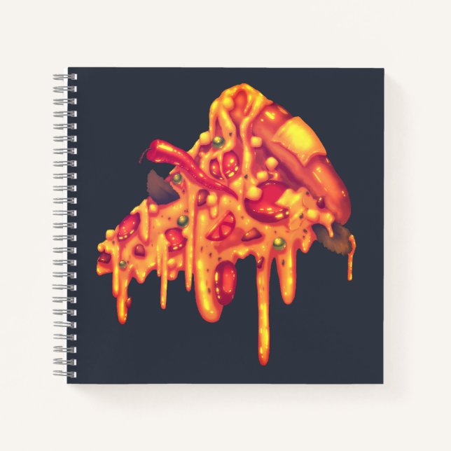 Cahier à reliure spirale Pizza Délicieux  (Devant)