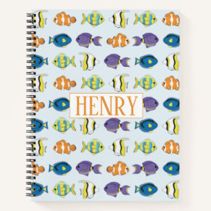 Cahier à reliure spirale "Poissons tropicaux" 22 c