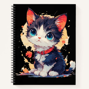 Cahier à reliure spirale pour amateurs de chats mi