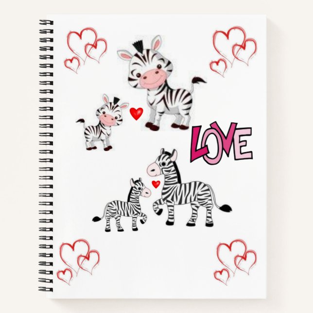 Cahier à reliure spirale Saint-Valentin (Devant)