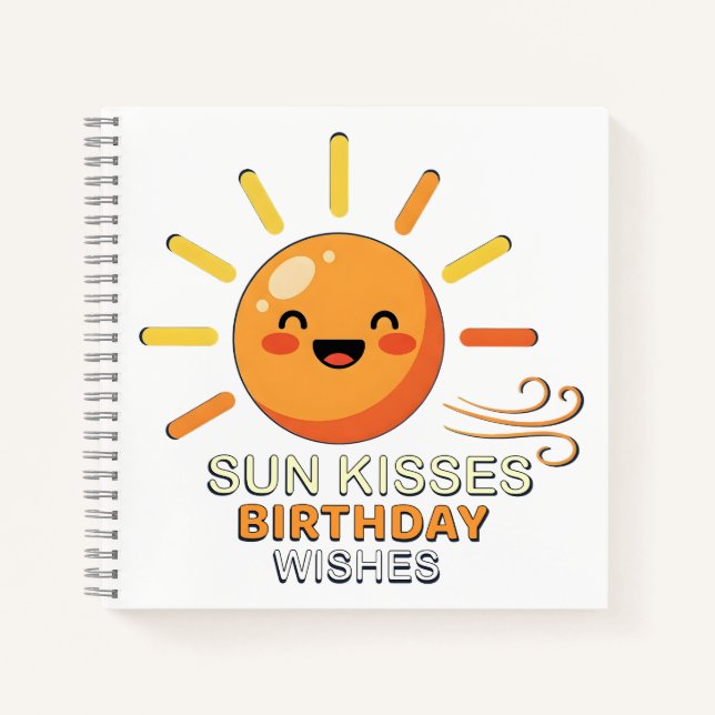 Cahier à reliure spirale Vœux d'anniversaire Solei (Devant)