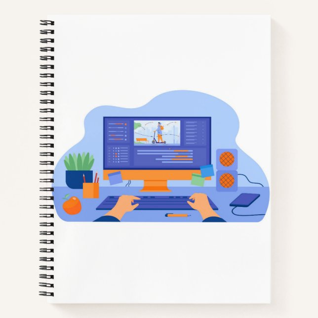 Cahier à spirale 21,59 cm x 27,94 cm (Devant)