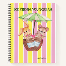 Cahier à spirale 21,59 cm x 27,94 cm « Glaces »