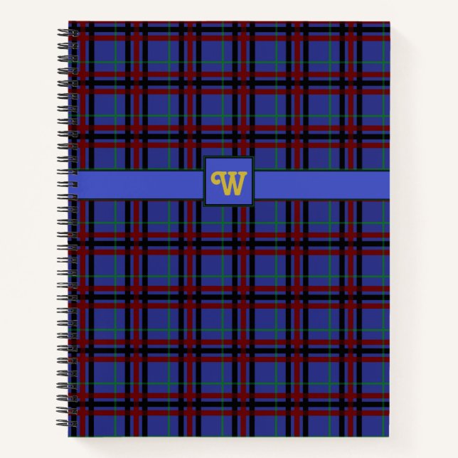 Cahier à spirale à carreaux de couleur de joailler (Devant)