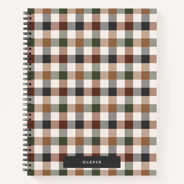 Cahier à spirale à carreaux vichy (Devant)