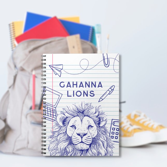 Cahier à spirale à papier réglé avec des gribouill (Créateur téléchargé)
