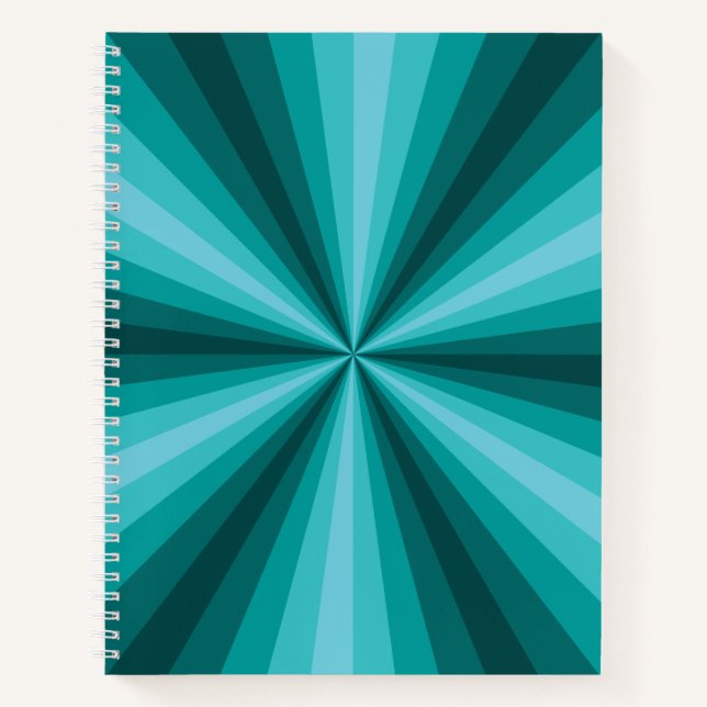 Cahier à spirale aqua illusion d'optique (Devant)