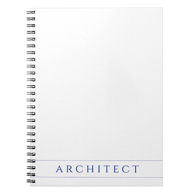 Cahier à spirale ARCHITECT 6,5x8,75 / Bleu marine (Devant)