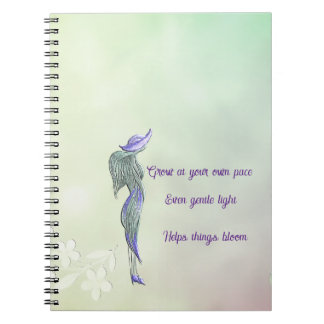 Cahier à spirale au calme raffiné