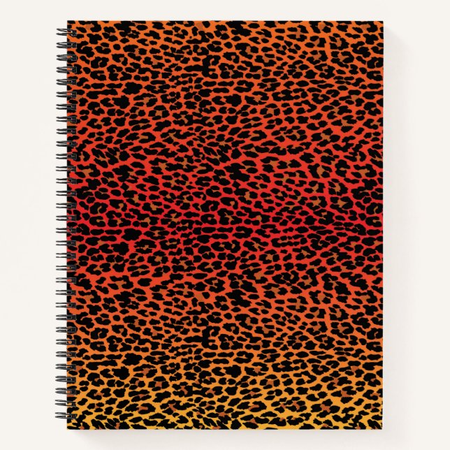 Cahier à spirale avec impression de peau de léopar (Devant)