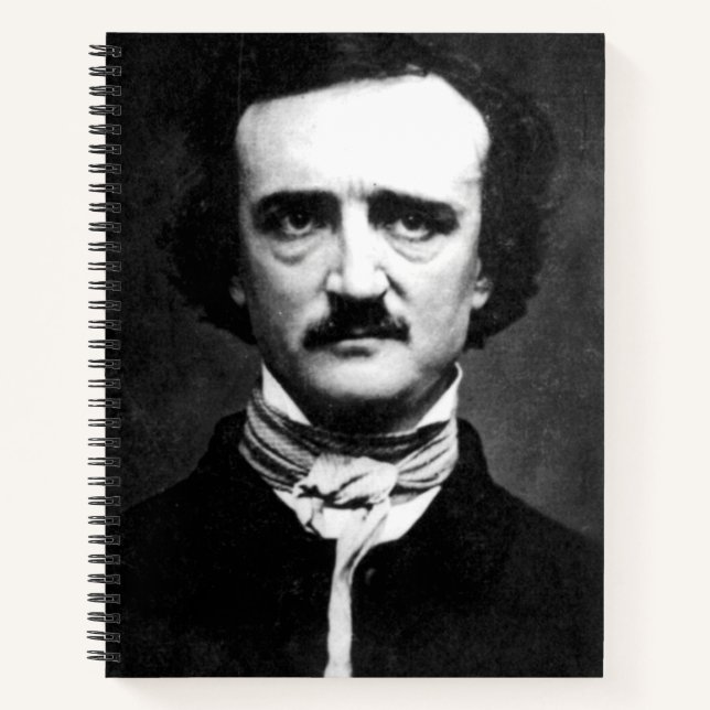 Cahier à spirale avec portrait d'Edgar Allan Poe (Devant)