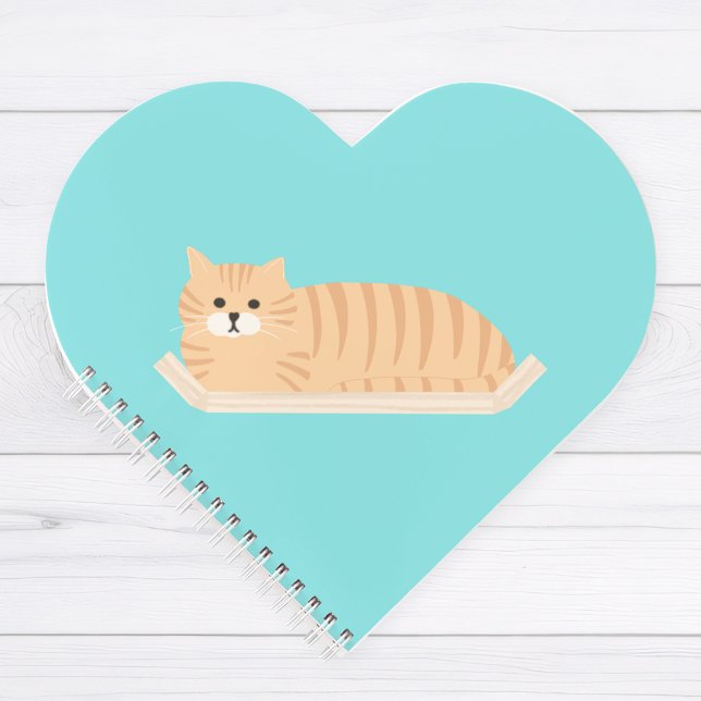 Cahier à spirale avec un chat tigré orange mignon (Créateur téléchargé)