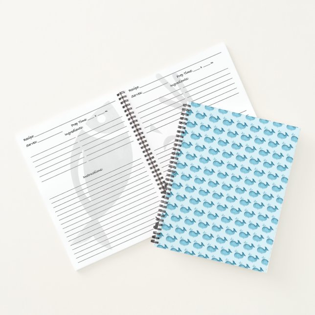 Cahier à spirale bébé baleine mignon (Intérieur)