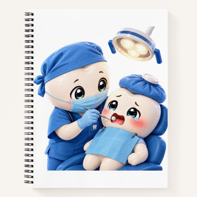 Cahier à spirale bébé patient dentiste mignon (Devant)