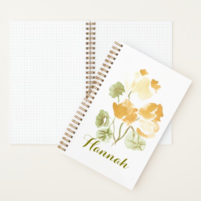 Cahier à spirale Blooms Jaune (À l'intérieur)