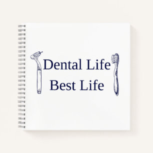 Cahier à spirale carré Dental Life Best Life   Har