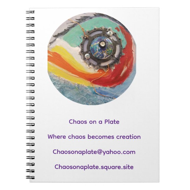 Cahier à spirale Chaos sur une assiette – Engrenag (Devant)
