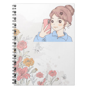 Cahier à spirale charmant pour filles :