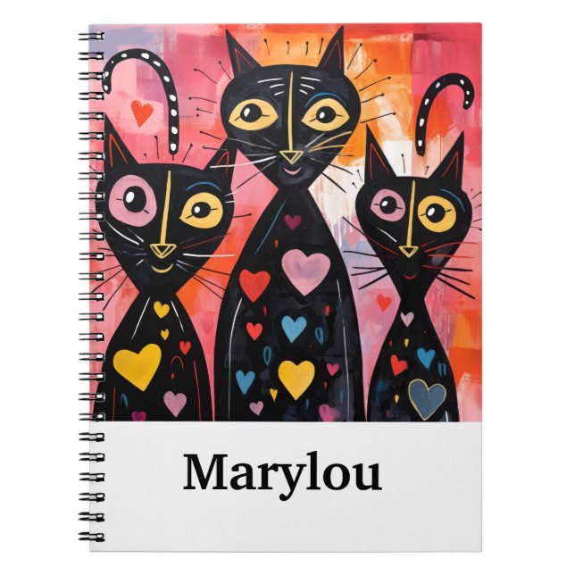 Cahier à spirale Chats Mignons  (Devant)