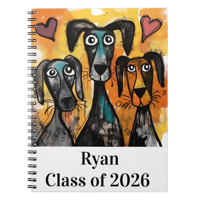 Cahier à spirale Chien Mignon  (Devant)