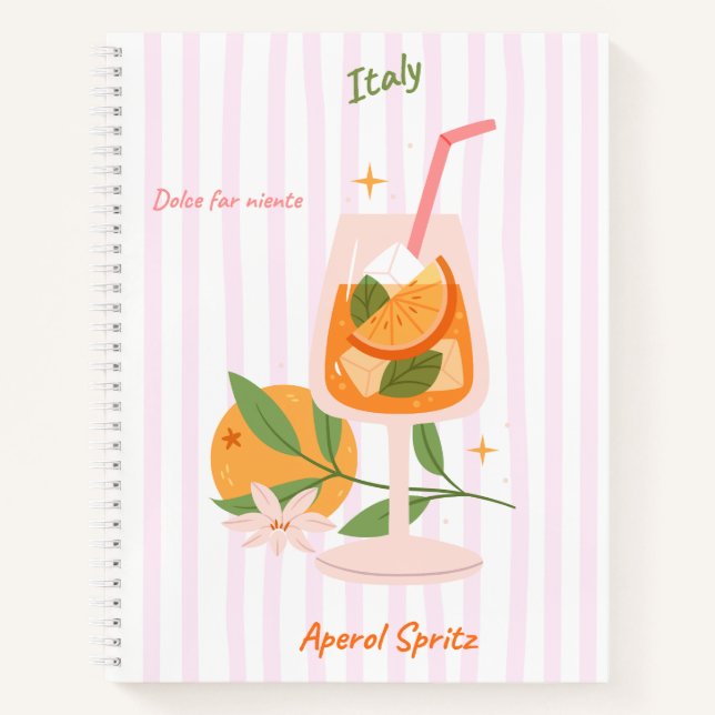 Cahier à spirale Cocktail Aperol Spritz (Devant)