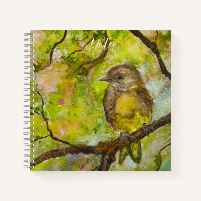 Cahier à spirale - Colibri aquarelle (Devant)