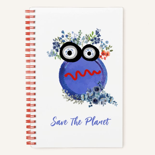 Cahier à spirale Collection Cute Save The Planet (Recto)