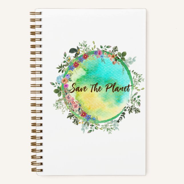 Cahier à spirale Collection Cute Save The Planet (Recto)