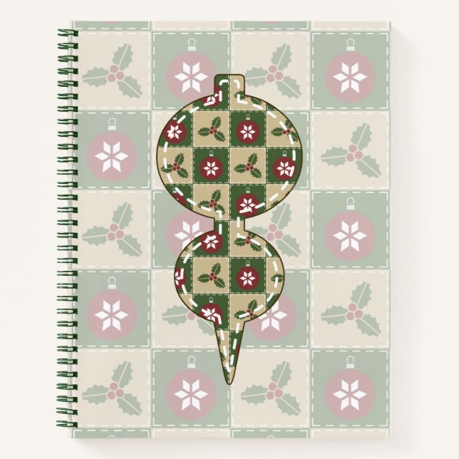 Cahier à spirale courtepoint de Noël (Devant)