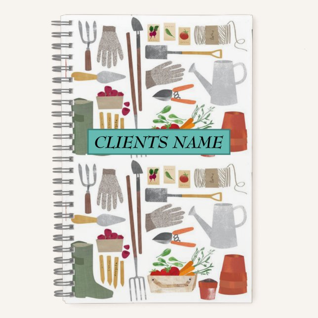 Cahier à spirale d'affaires - Nom du client ou pro (Recto)