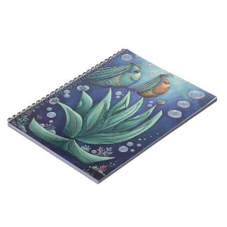 Cahier à spirale de fantaisie esthétique sous-mari