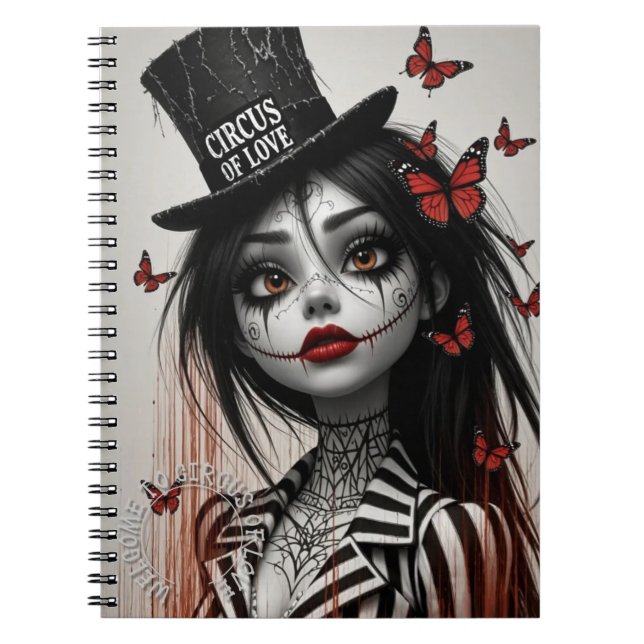 Cahier à spirale de fille d'horreur mignonne – Sai (Devant)