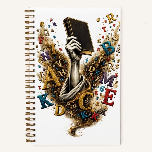 Cahier à spirale de lecture artistique et alphabet (Recto)