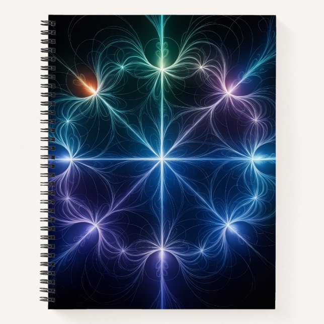 Cahier à spirale de lumière géométrique (Devant)