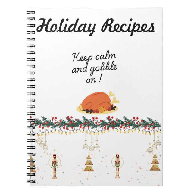 Cahier à spirale de recettes de fêtes (Devant)
