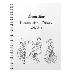 Cahier à spirale de théorie de danse bharatanatyam