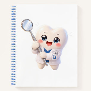 Cahier à spirale Dentiste à dent mignonne   Cadeau