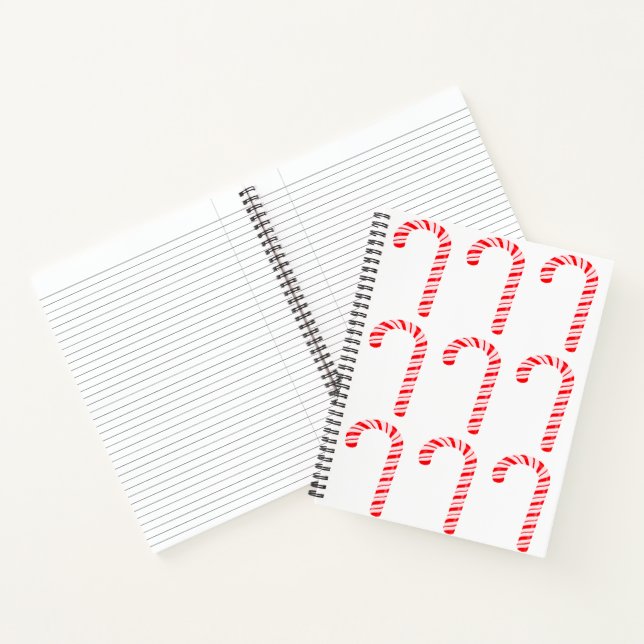 Cahier à spirale des Cannes de bonbons (Intérieur)