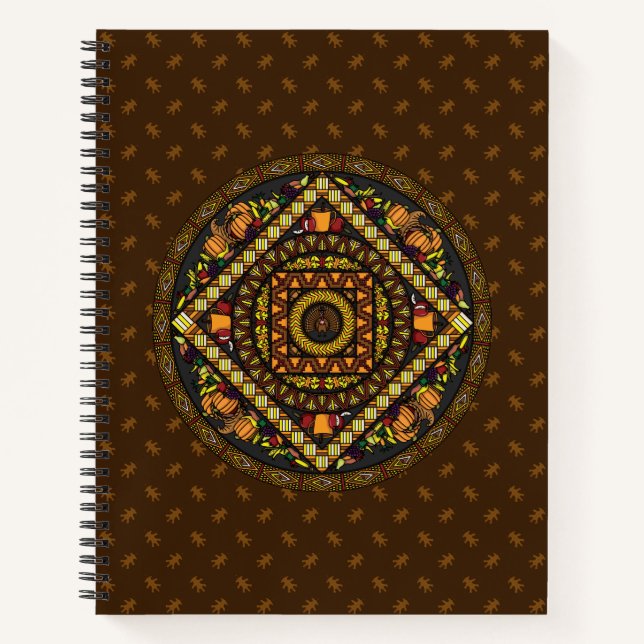 Cahier à spirale d'icônes de Thanksgiving (Devant)
