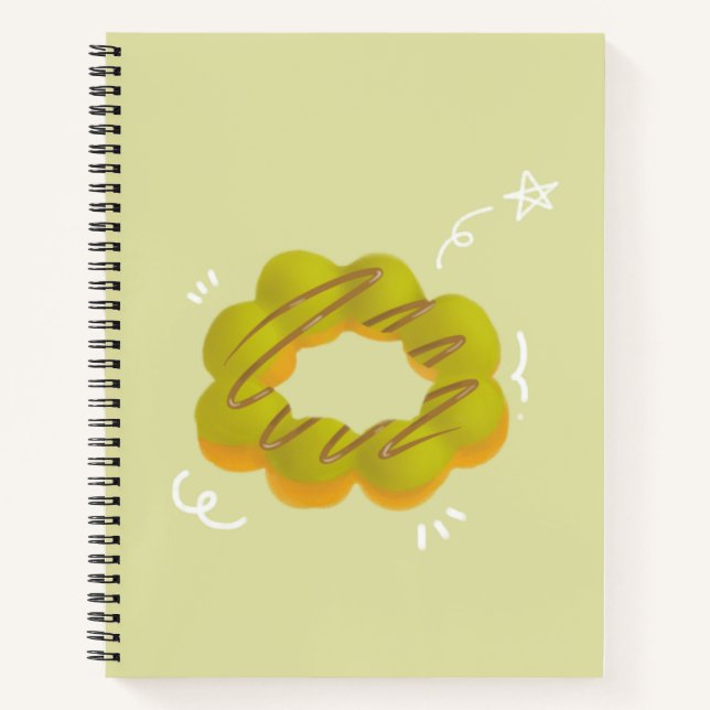 Cahier à spirale donut au moka (Devant)