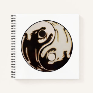Cahier à spirale Double Dragon Yin yang