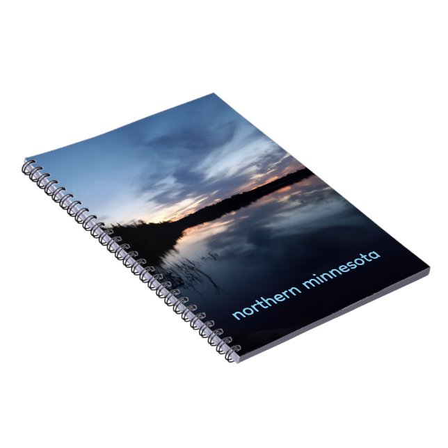 Cahier à spirale du reflet du coucher de soleil su (Côté Droit)