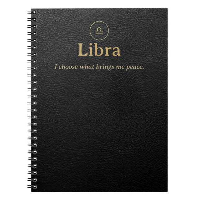 Cahier à spirale du zodiaque Balance - Aspect simi (Devant)