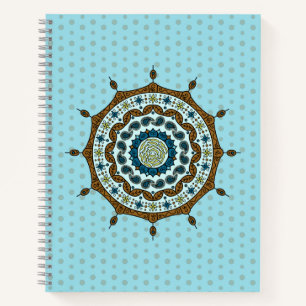 Cahier à spirale en cuivre Mehndi Fantasy
