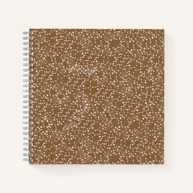 Cahier à spirale en damas or (Devant)
