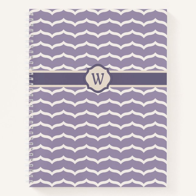 Cahier à spirale en zigzag fleuri (Devant)