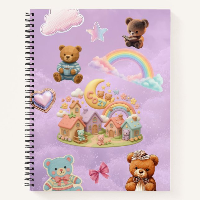 Cahier à spirale esthétique Kawaii (Devant)